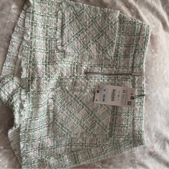 Zara tweeted set - weave jacket and shorts - Picture 2 of 6